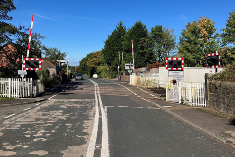 Hoghton automatic half-barrier level crossing (courtesy of Network Rail).