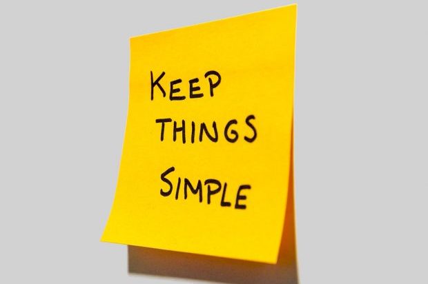 post it not with Keep things simple on it