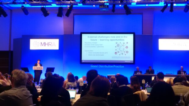 View from the packed conference hall during a presentation at the 2018 GDP symposium