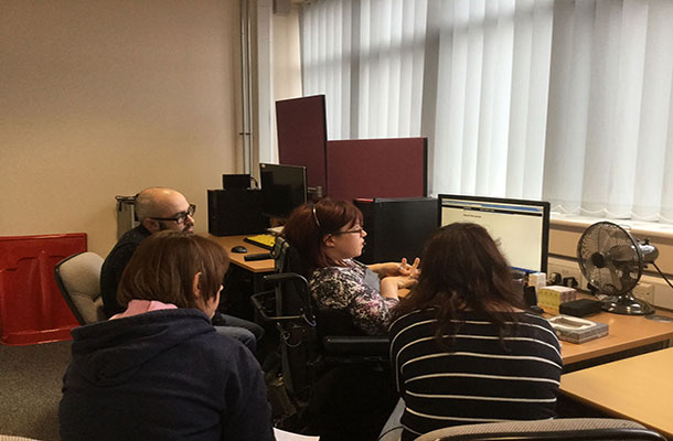 Image of user testing at DAC.