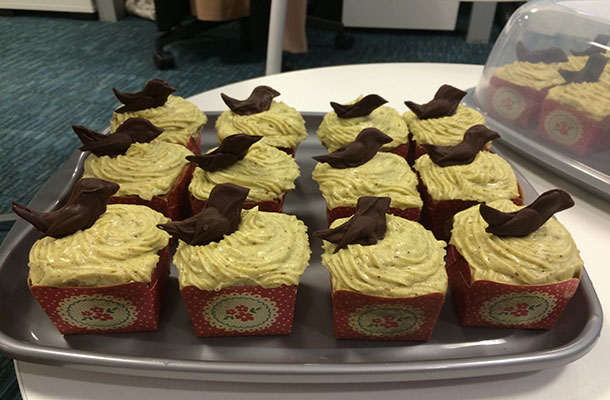 Partridge in a pear tree cupcakes.