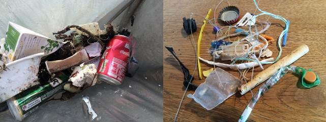 Rubbish found by Awantha and I