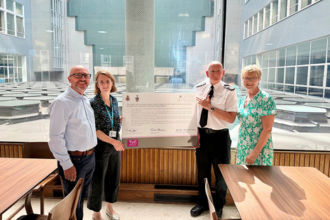 CNPF CEO Colin Longstaff, TUC Assistant General Secretary Kate Bell, Chief Constable Simon Chesterman and Chair of the Civil Nuclear Police Authority, Susan Johnson.