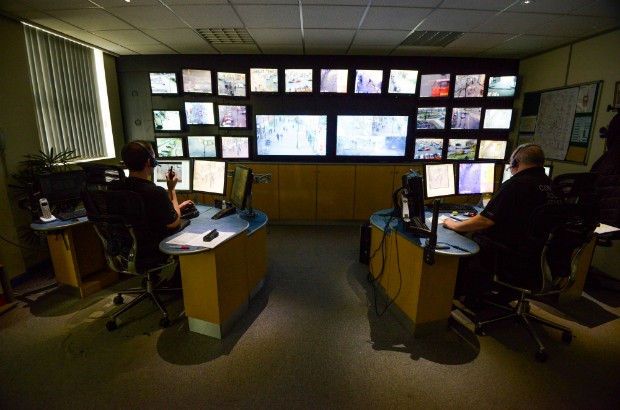 CCTV Control Room with a number of monitors