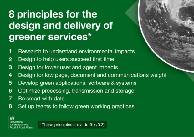 Poster for the 8 principles. It includes the titles of each principle.