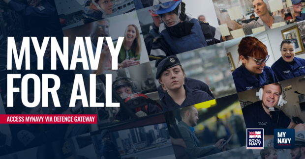 Poster for MyNavy, images of Navy Personnel