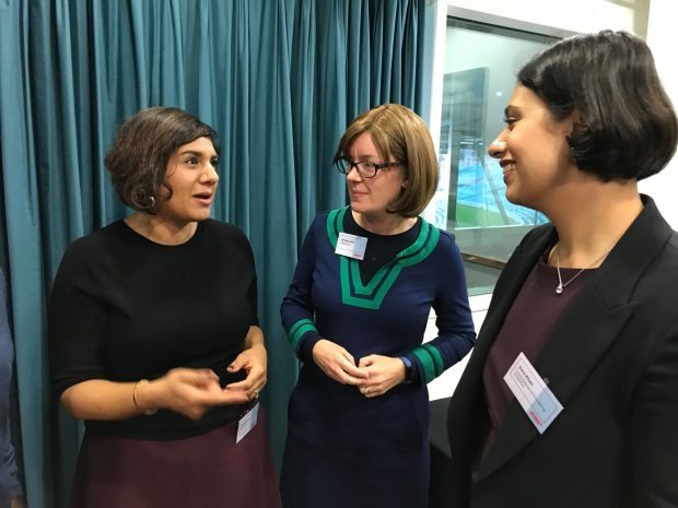 Sara Khan talking to participants at BSBT Conference