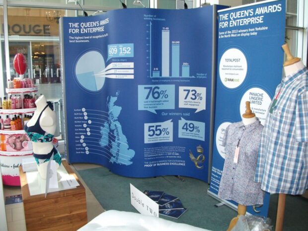 Queen's Award window display.