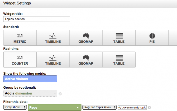 Widget configuration Widget configuration