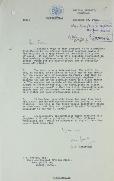 Page with typed text.