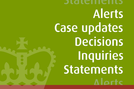 Charity Commission alerts, decisions, reports and statements