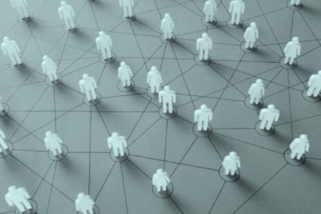 Illustration of connected figures representing members of an advisory committee network.