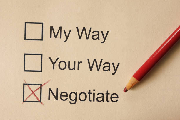 Paper form with Negotiation related check boxes, one marked with red pencil