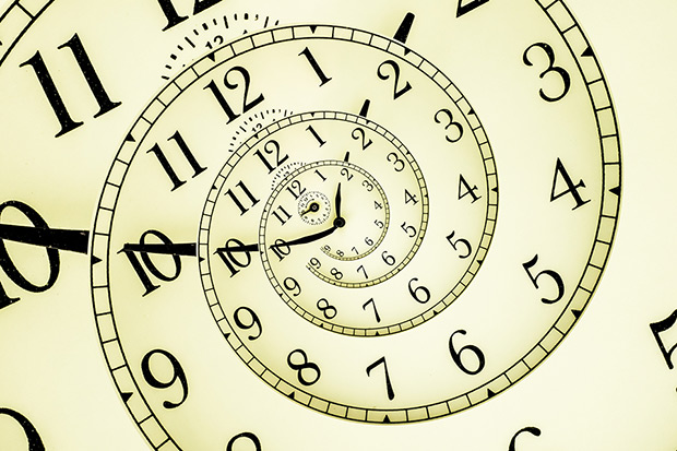 spiral of a watch dial