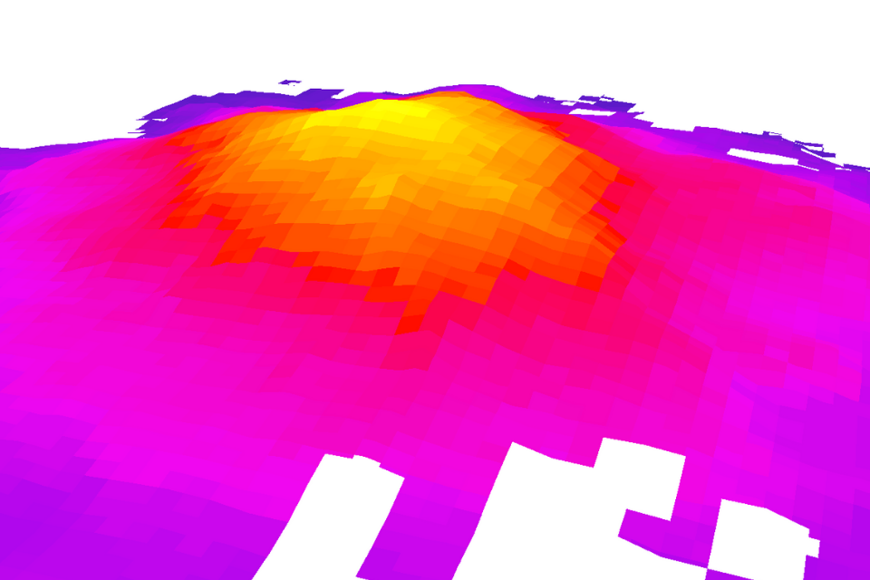 computer generated image of a mountain
