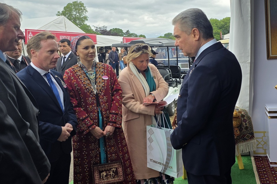 Turkmenistan delegation attends the Royal Windsor Horse Show