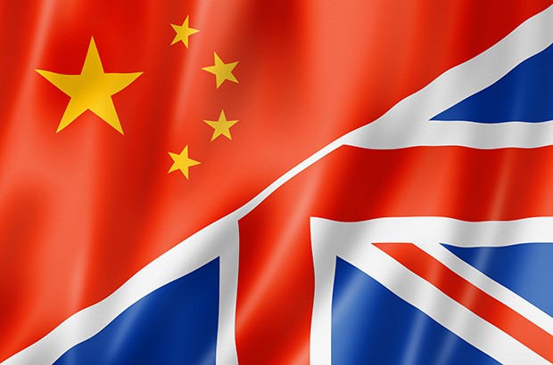 UK and China flag illustratoin