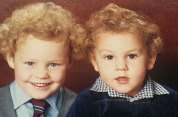 Image of Emma left and her brother right.