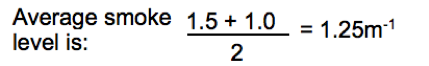 Calculation for average smoke level "Calculation for average smoke level"
