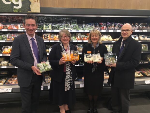 Environment Minister Therese Coffey in Sainsbury’s supermarket