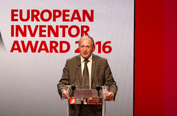Image of Benoît Battistelli, President of the EPO, delivering an opening address. Image courtesy of the EPO.