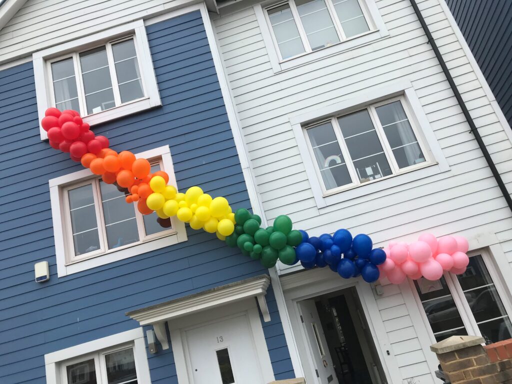 NHS and carer appreciation balloon rainbow