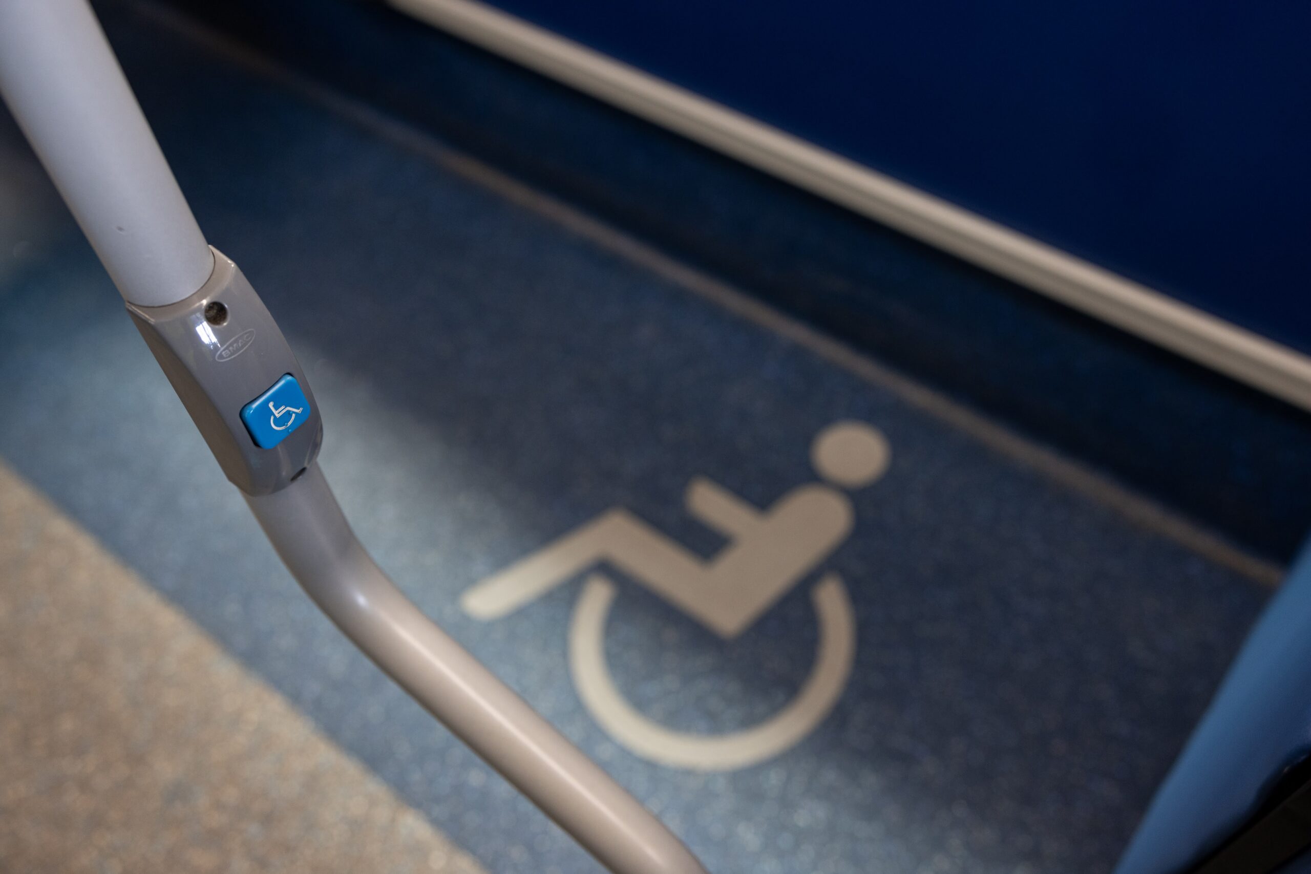 Wheelchair space on a bus