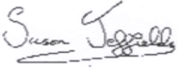 Susan Jeffields signture