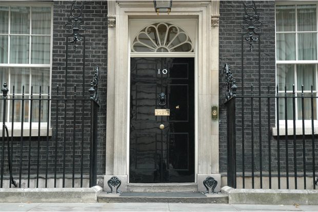 Front door of Number 10 Downing Street