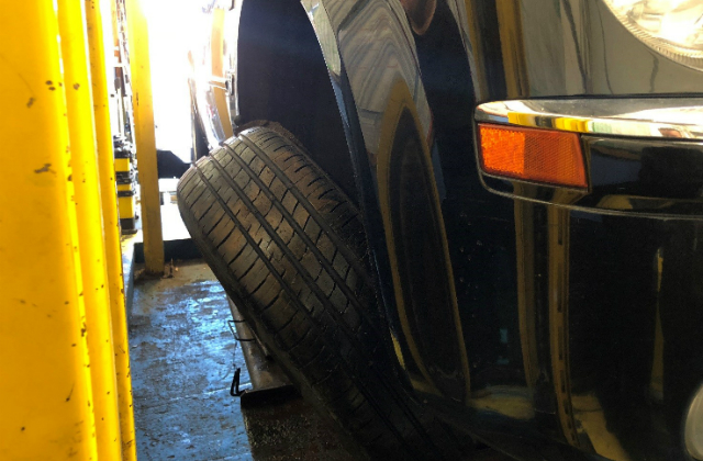 Wheel fallen off car