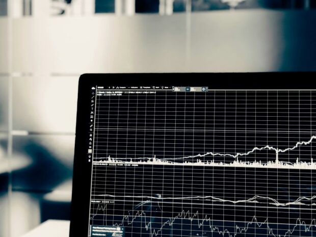 An image of data on a laptop