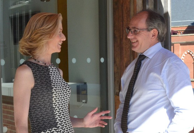 Kathy Settle, CEO of the Libraries Taskforce talks with Paul Blantern, the Chair