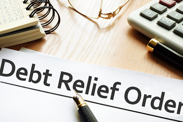 Debt Relief Orders written on paper