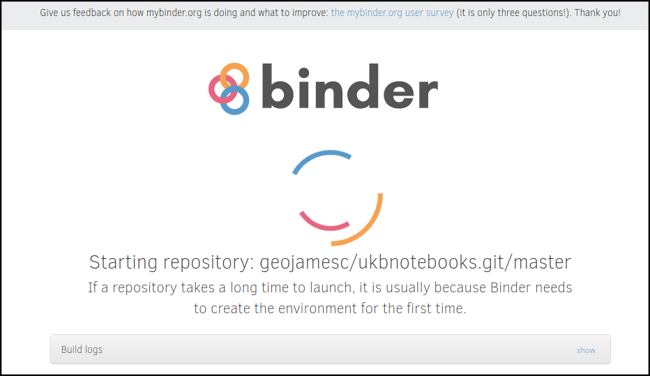 An image displaying binder starting up