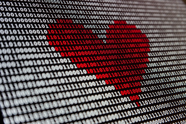 heart shape within representation of data