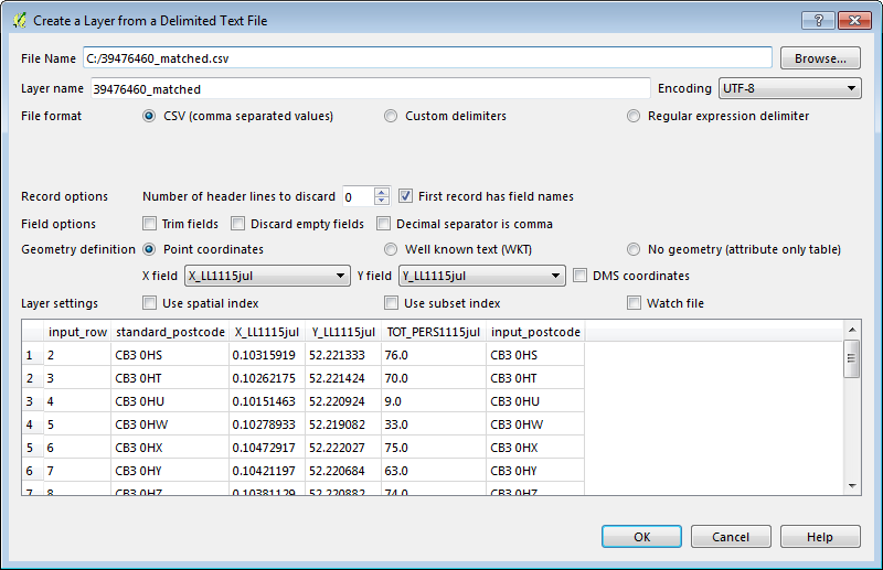 Layer options