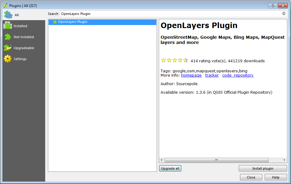 QGIS plugins