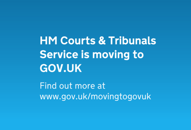 HM Courts & Tribunals Service is moving to GOV.UK poster