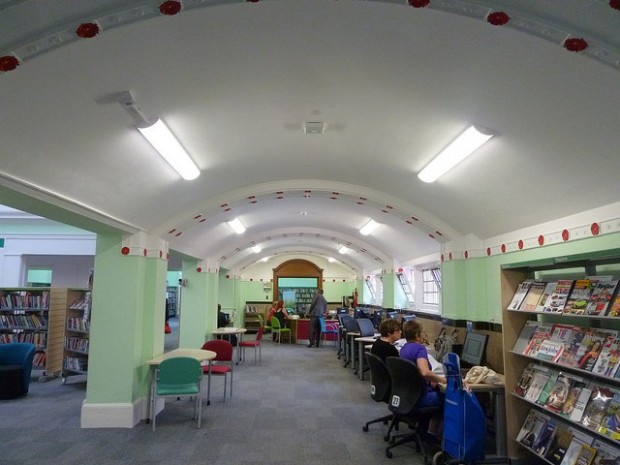Upstairs in Northampton library