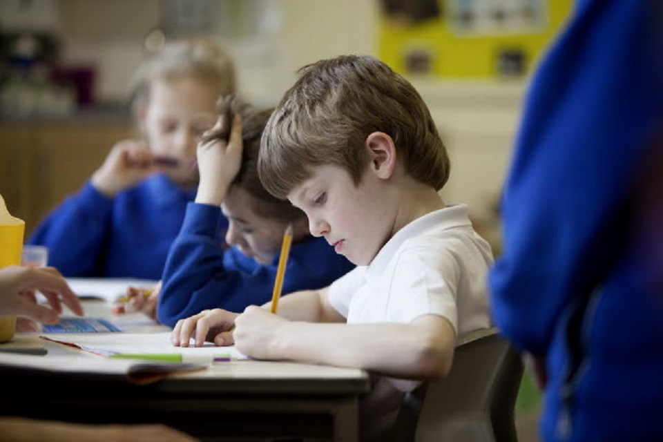 Pupils concentrating