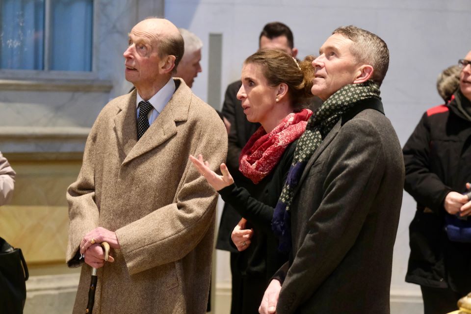 Der Herzog von Kent und Botschafter Andrew Mitchell in Dresden