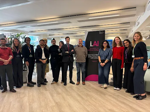 International collaboration in action: representatives from i.AI, GDS, ALLiaNCE, and DINUM meet in London to discuss AI tools and digital infrastructure for the public sector.