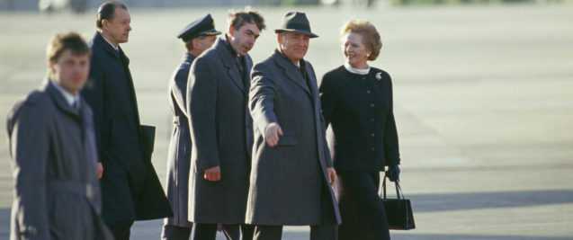 Mikhail Gorbachev and Margaret Thatcher