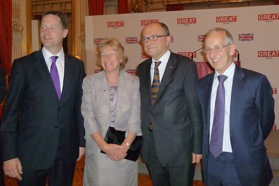 Nick Clegg attends the 40th anniversary of the Franco-British Council at the British Ambassador's Residence, Paris