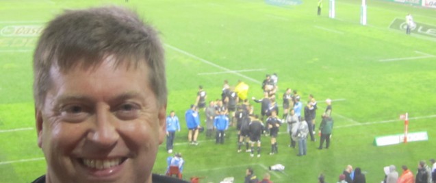 At the Scotland v Australia rugby match in Newcastle