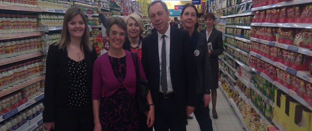Susan Haird visiting one of the largest Tesco supermarkets in Poland