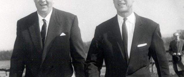 Photo of HRH Prince Philip with the founder of Wilton Park Heinz Koeppler in 1968.