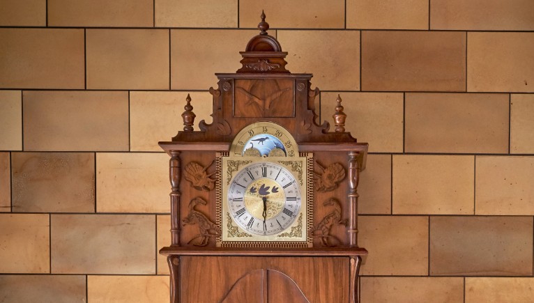 Picture of the clock from the CBeebies shows Andy's Dinosaur Adventures and Andy's Prehistoric Adventures