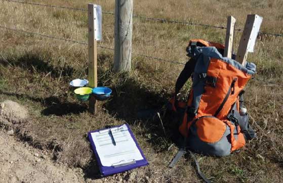 Field kit for 1 km square survey