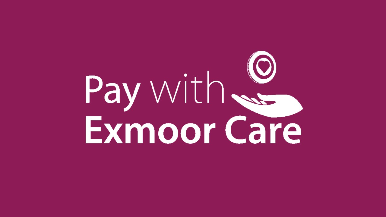 Pay with Exmoor Care logo in purple box